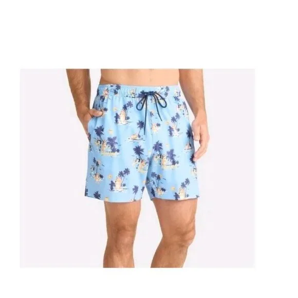 Bluey Swim Trunks Youth XL NWT Blue Cartoon Character Swim Shorts New - Picture 4 of 8